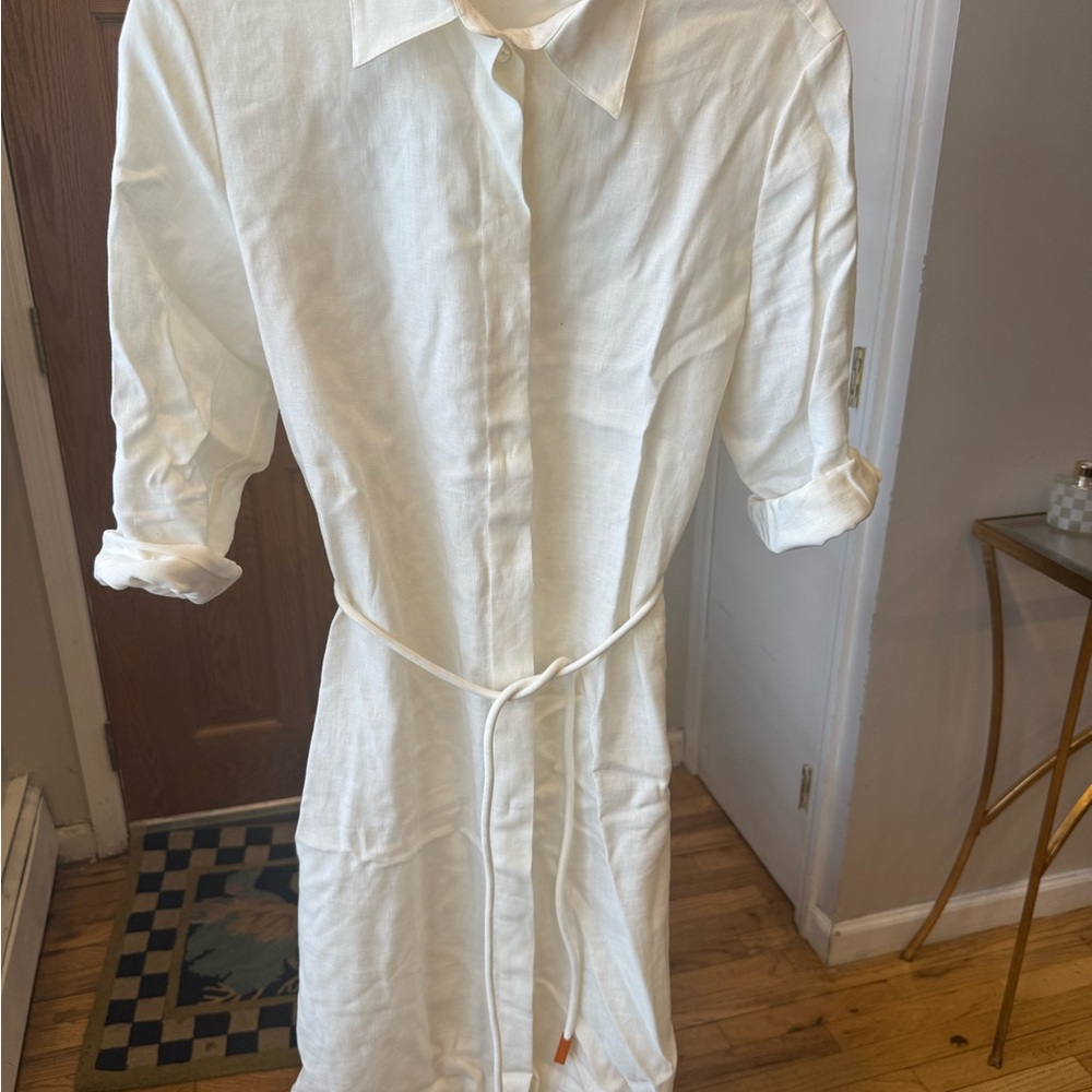 Theory White Shirt Dress